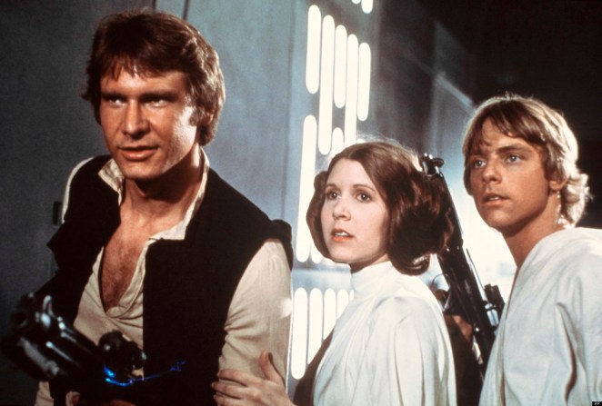 Carrie Fisher, Mark Hamill, Harrison Ford